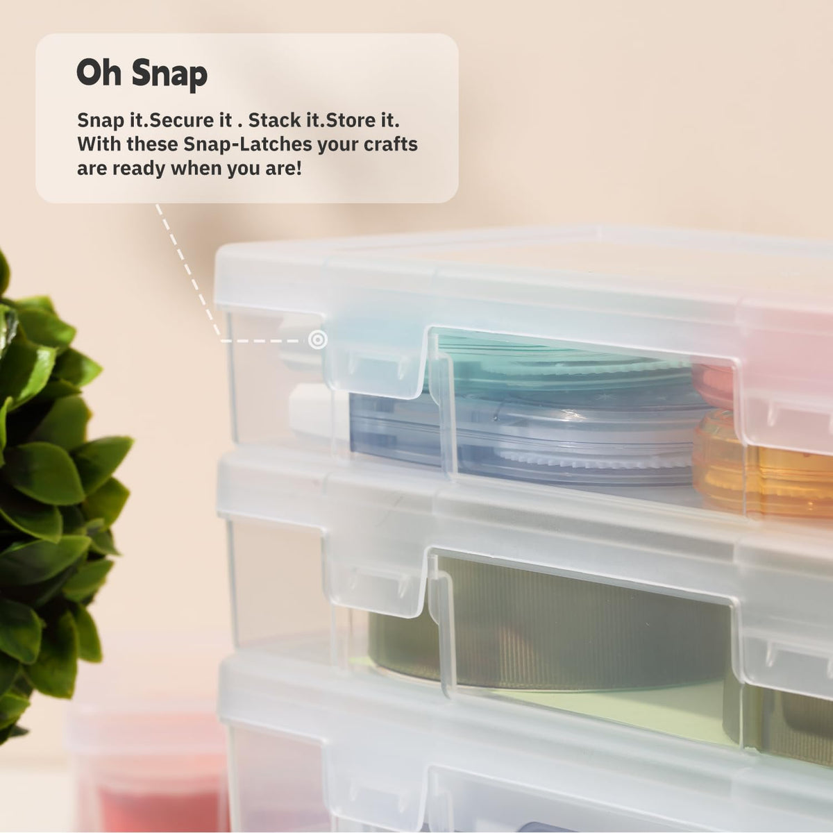  Novelinks translucent lids let you identify contents at a glance