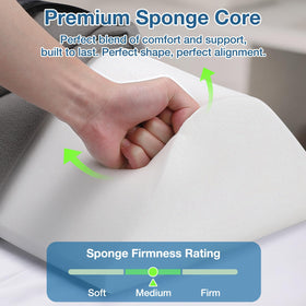 Noverlife Knee Wedge Pillow with soft PU leather cover feels comfortable and durable.
