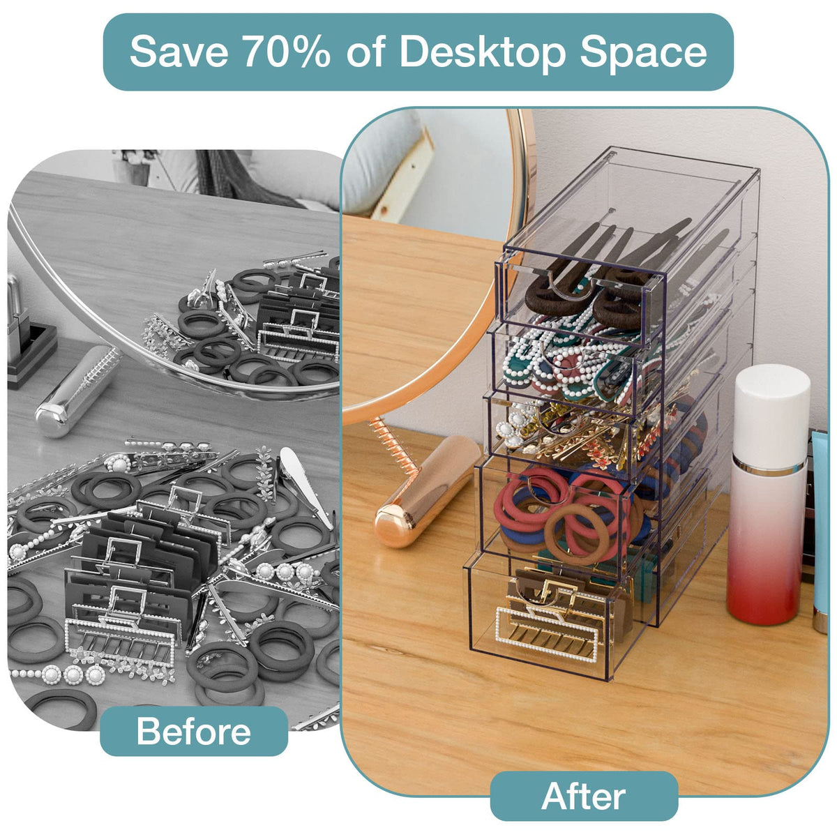 Noverlife removable drawers simplify transforming the unit into standalone organizers.