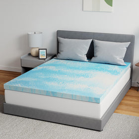 Novilla memory foam topper 2-inch cooling gel for cooler, breathable sleep.