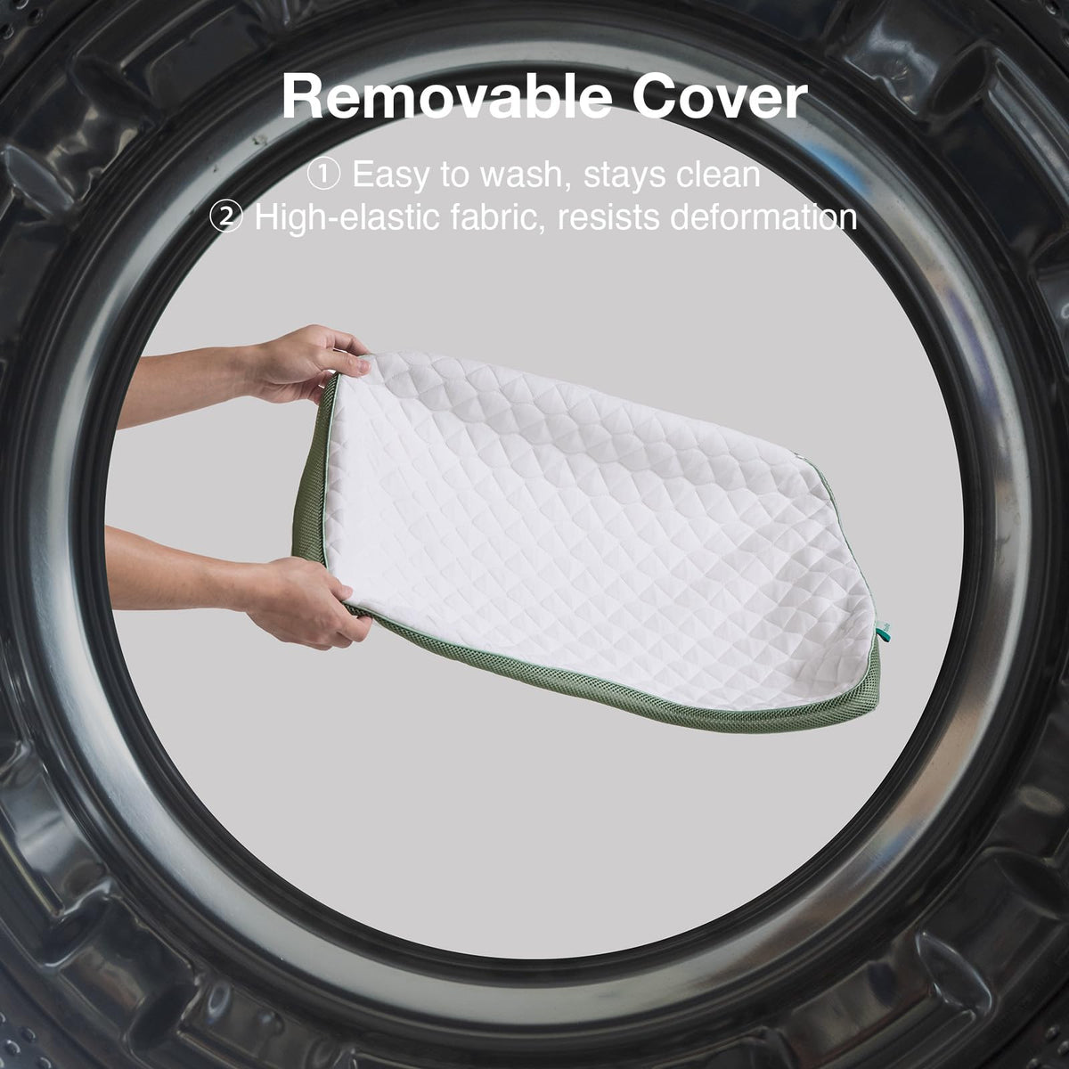 Breathable fabrics and contouring design help reduce nighttime heat.