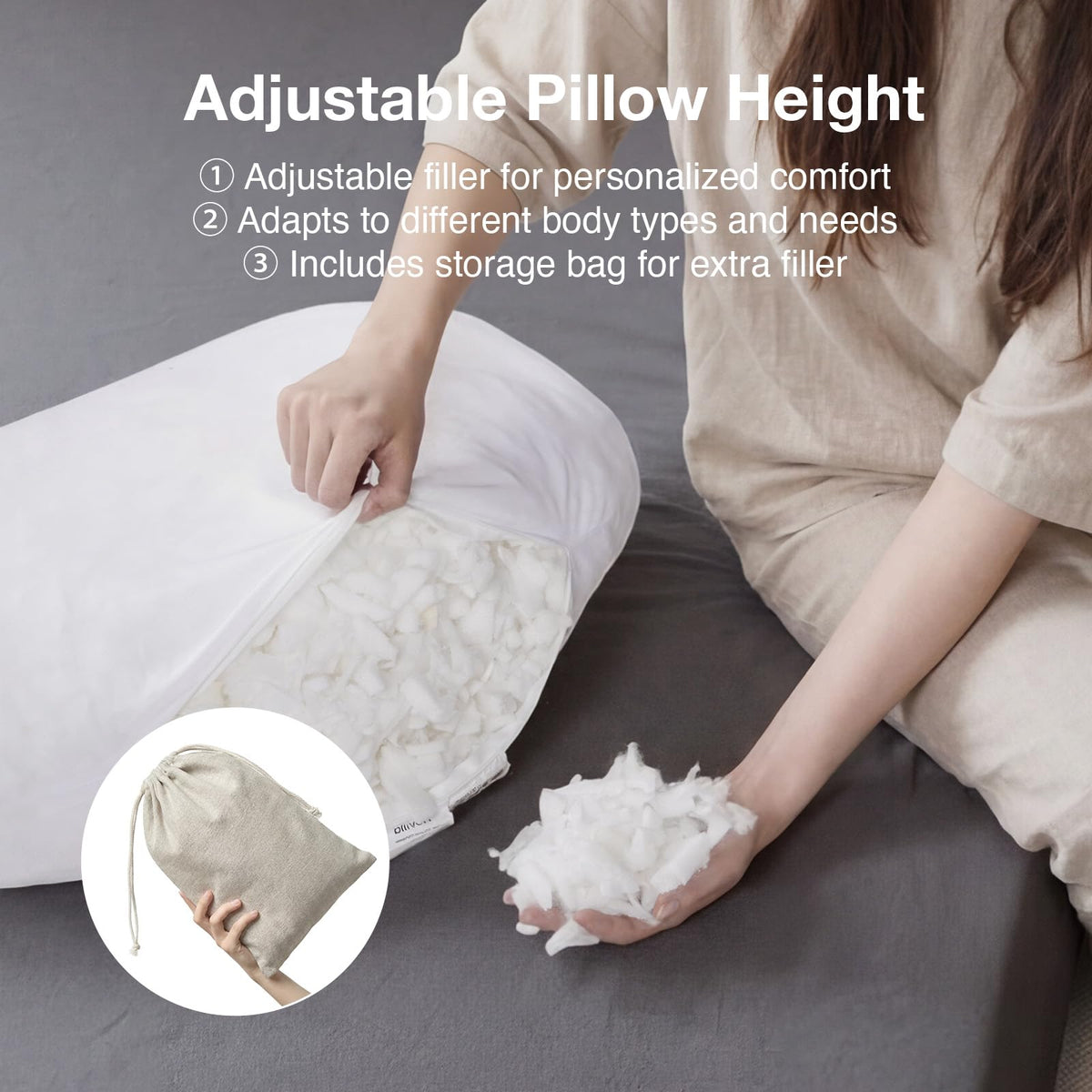 Premium linen-style storage bag included for easy customization.