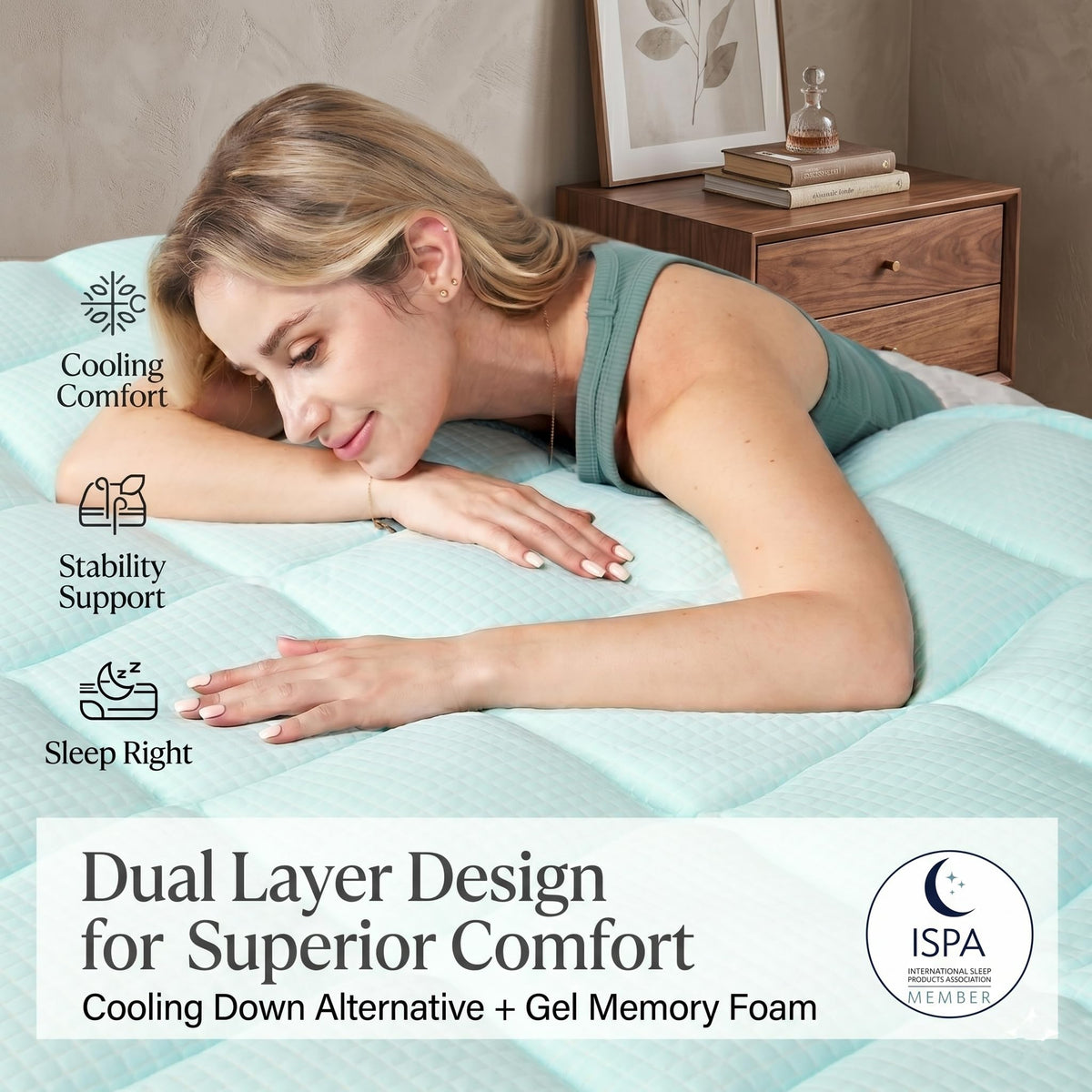 Novilla Queen versatile topper suited for beds, sofas, and guest rooms.