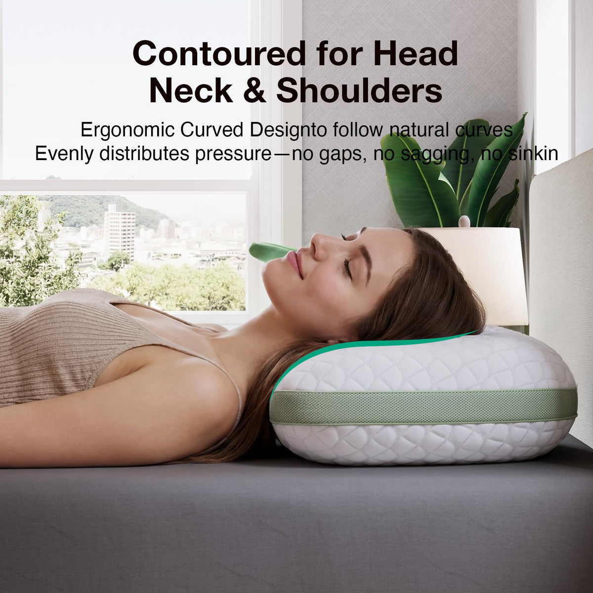 360-degree breathable system keeps the night cool and comfortable.