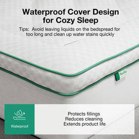 Novilla Twin Topper baffle-box-fill keeps the loft evenly distributed across the surface.