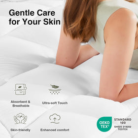 Novilla Twin Topper breathable cover promotes cool airflow for comfort.