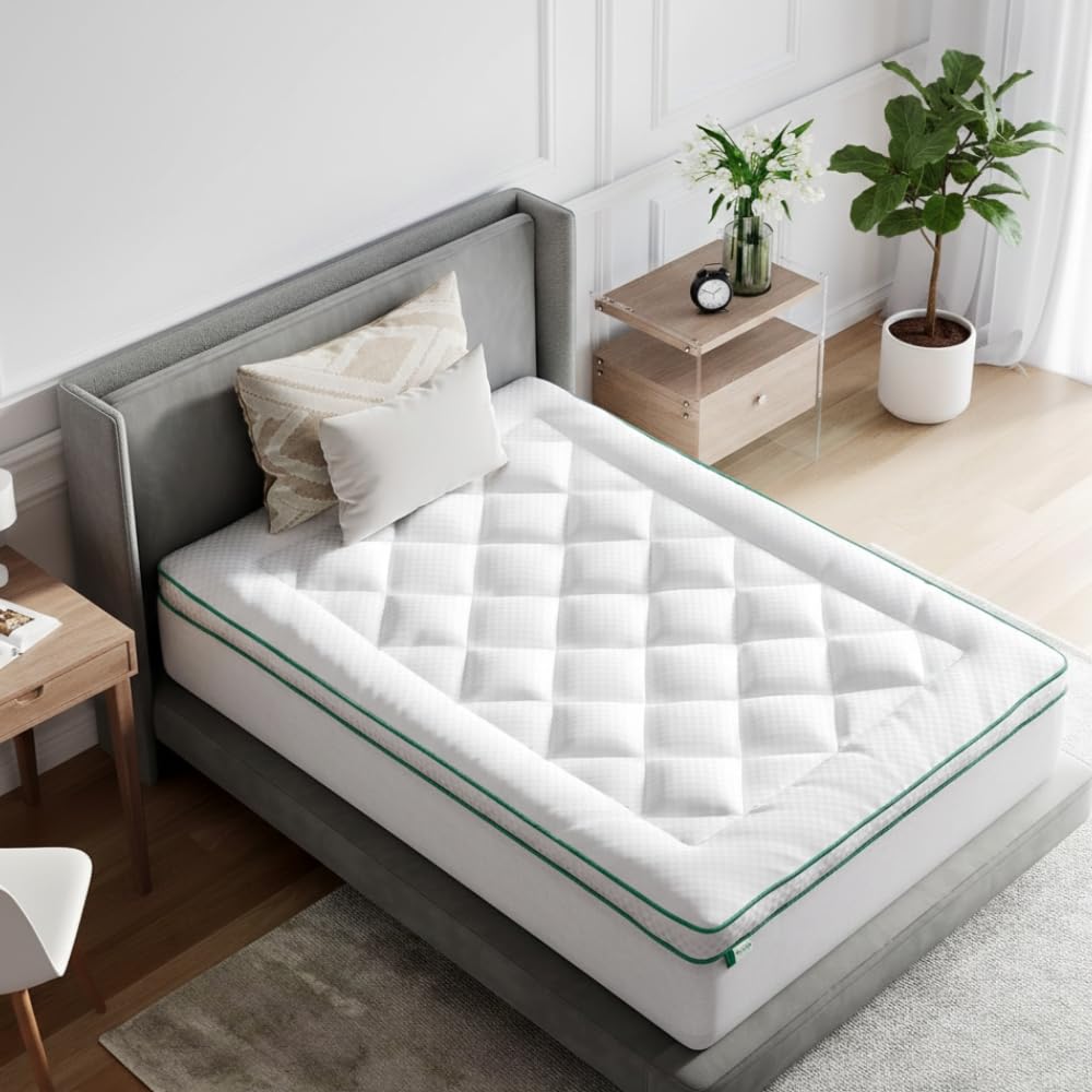 Novilla Twin Mattress Topper cloud loft provides plush comfort for a softer sleep surface.