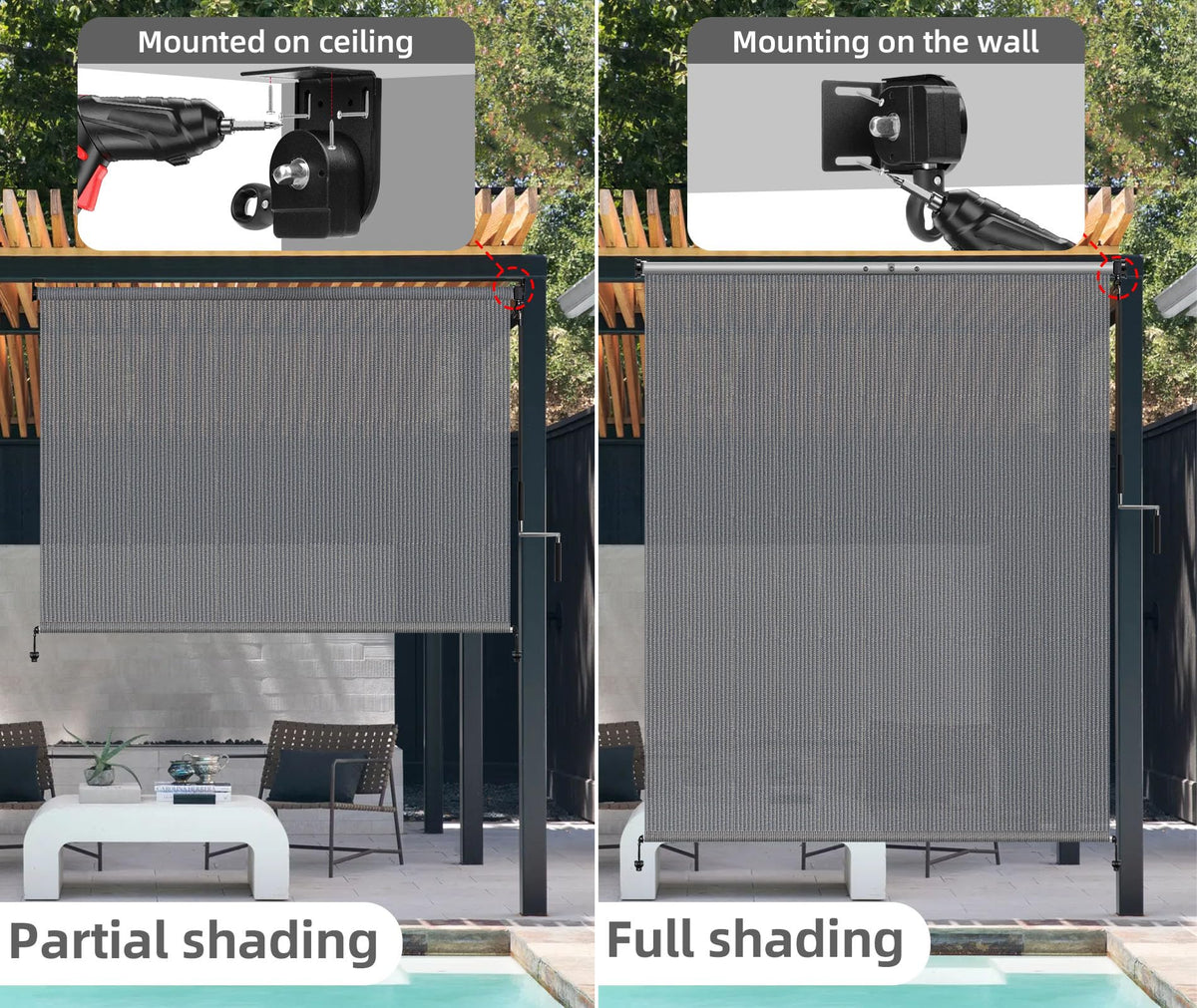 NOVINO cordless wand operation demonstrates safe, easy shade adjustment