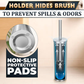 Novsix compact brush holder fits small bathrooms