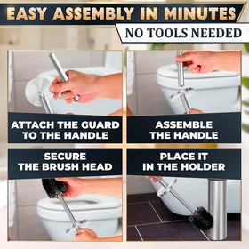Novsix protective handle shield reduces splashes during cleaning