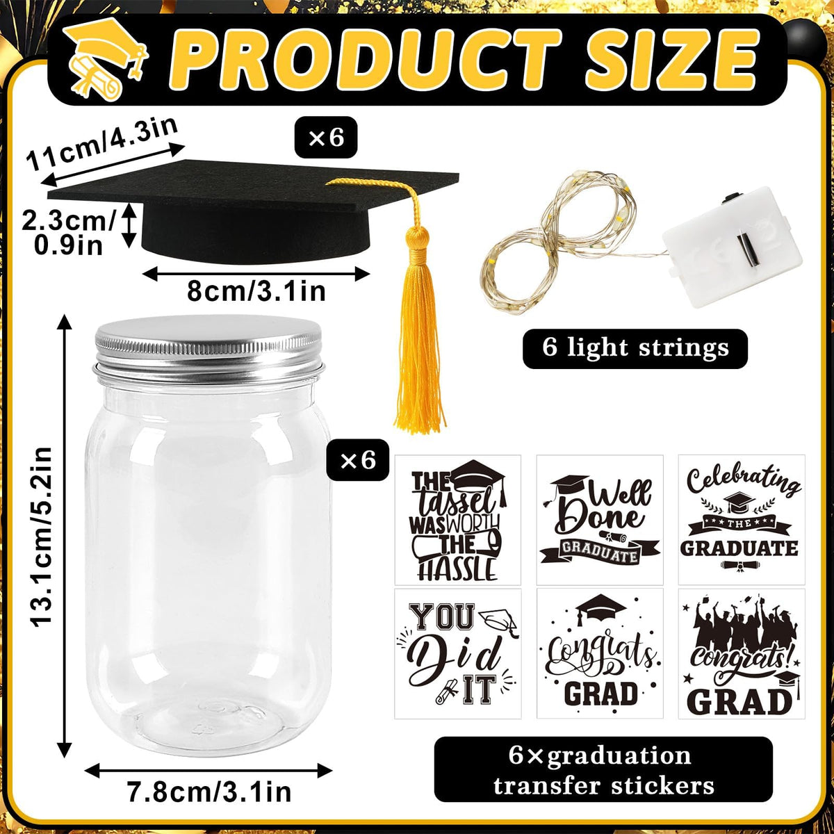 NOVWANG felt graduation hats add playful accents for coordinated party decor