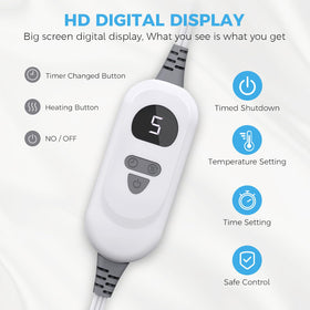 NOWWISH heating pad with six heat settings and timer for precise control
