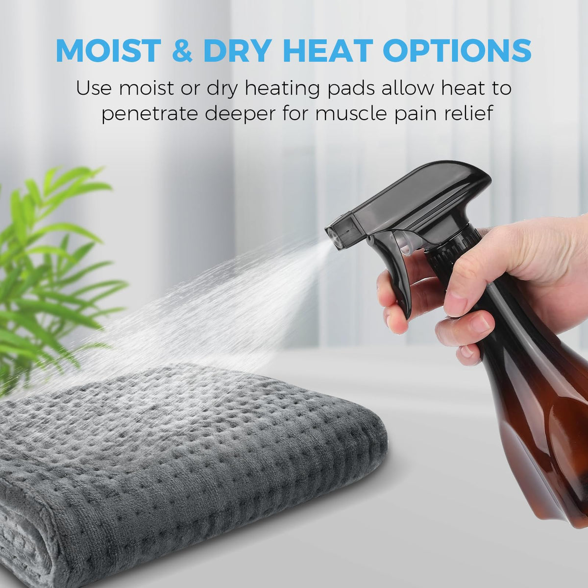 NOWWISH heating pad auto shut-off feature for safety