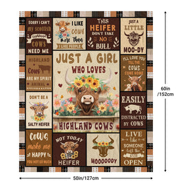 Noxkioy cow-print throw shown outdoors for picnics and cozy seating.