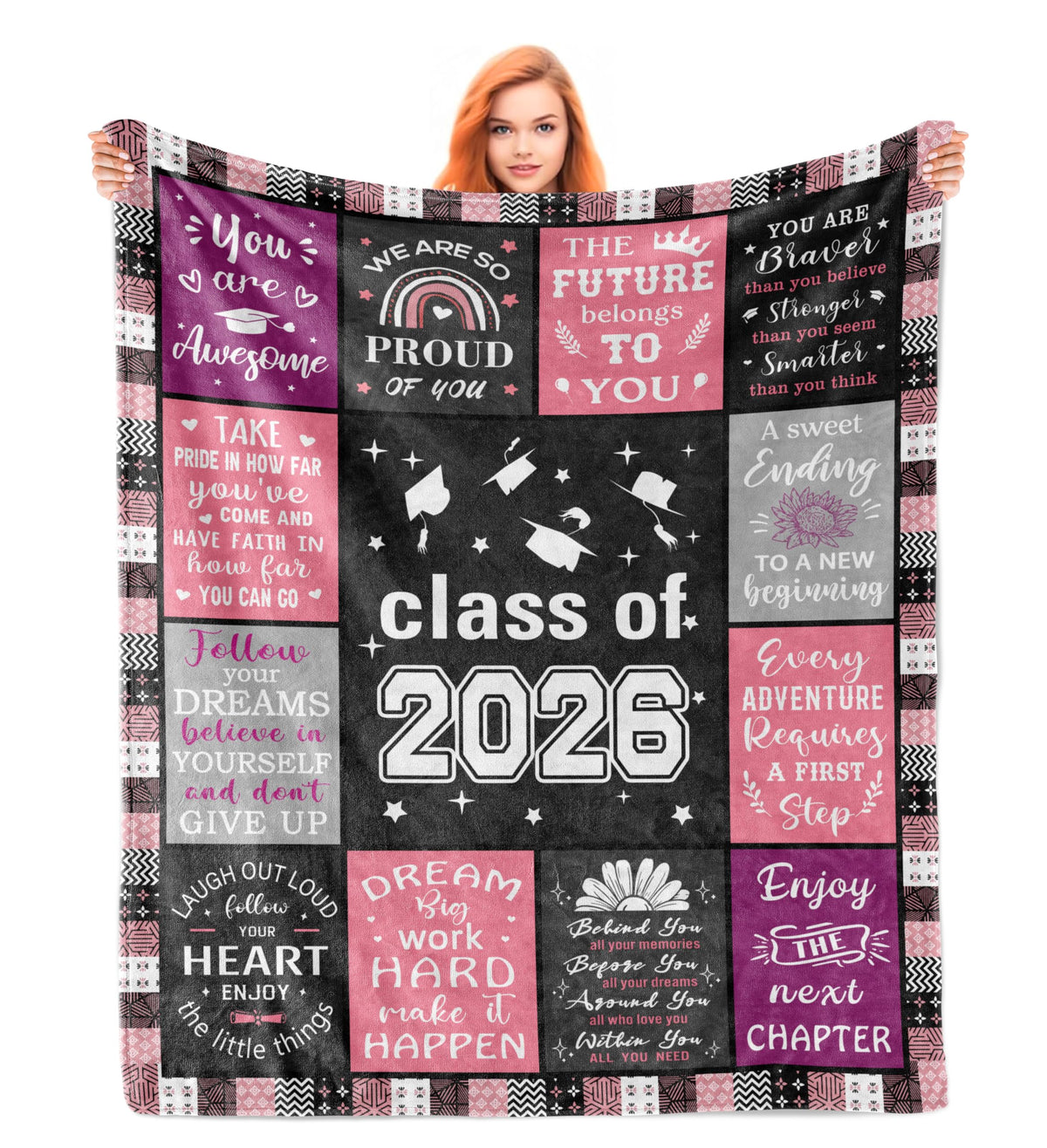 Noxkioy graduation blanket texture close-up shows soft warmth for cozy evenings