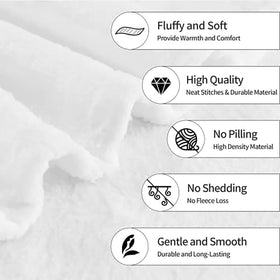 Noxkioy fleece-like blanket texture close-up emphasizes softness and durability.