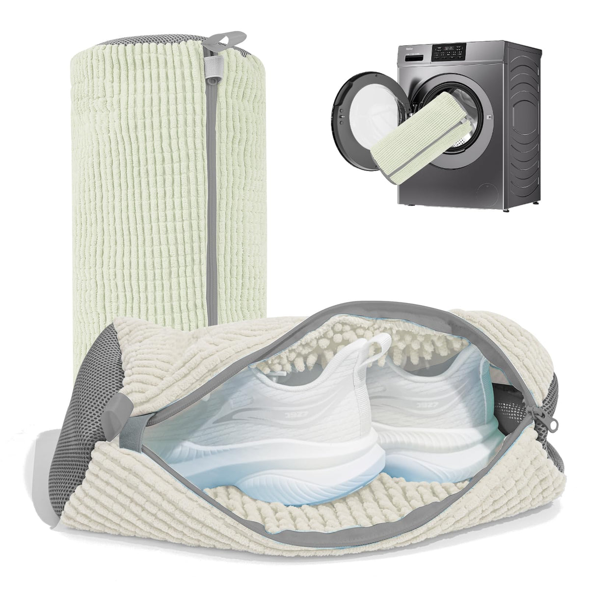 NMQHPA shoe washing bag with 360° cleaning for sneakers.