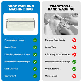 NMQHPA shoe washing bag fits most shoe sizes and types.