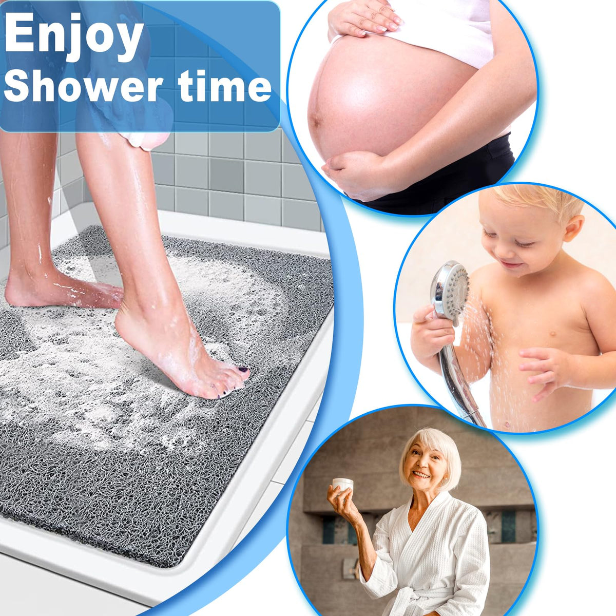 NQWei shower mat is easy to clean and maintain.
