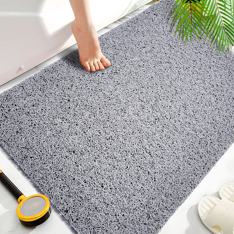NQWei Shower Mat Non Slip Elderly Grey offers secure footing in the shower.