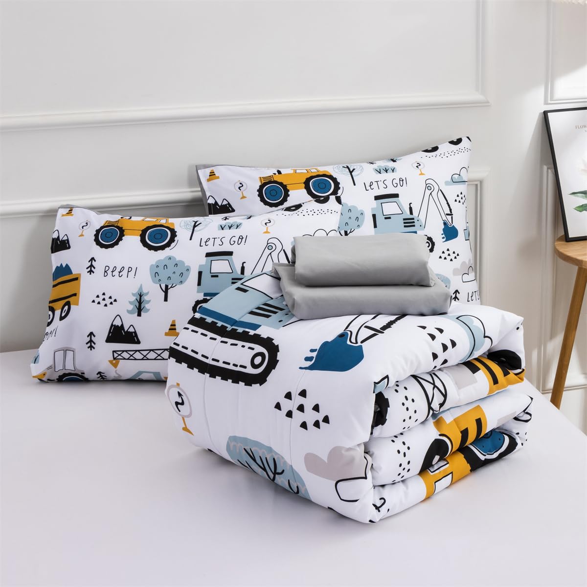 NTBED boys bedroom decor set offers playful style and practical bedding for kids.