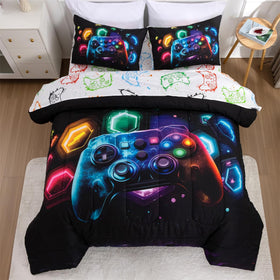 NTBED twin comforter with blue space design creates a vibrant kids' room.