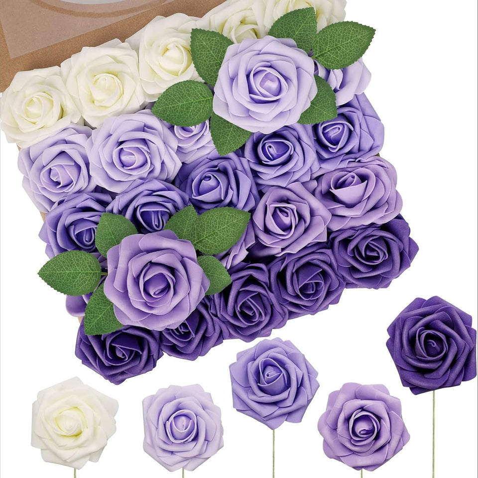 N&T NIETING artificial roses 50pcs close-up shows realistic petals for elegant DIY bouquets.