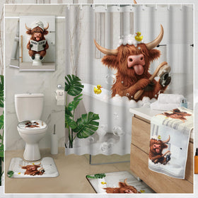 Nuanchu Highland Cow hooks ensure easy curtain installation.