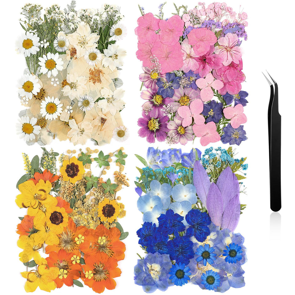 Nuanchu pressed flowers mixed color kit for versatile DIY crafts and resin projects
