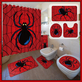 Nuanchu spider shower curtain with waterproof fabric adds vibrant style and water resistance