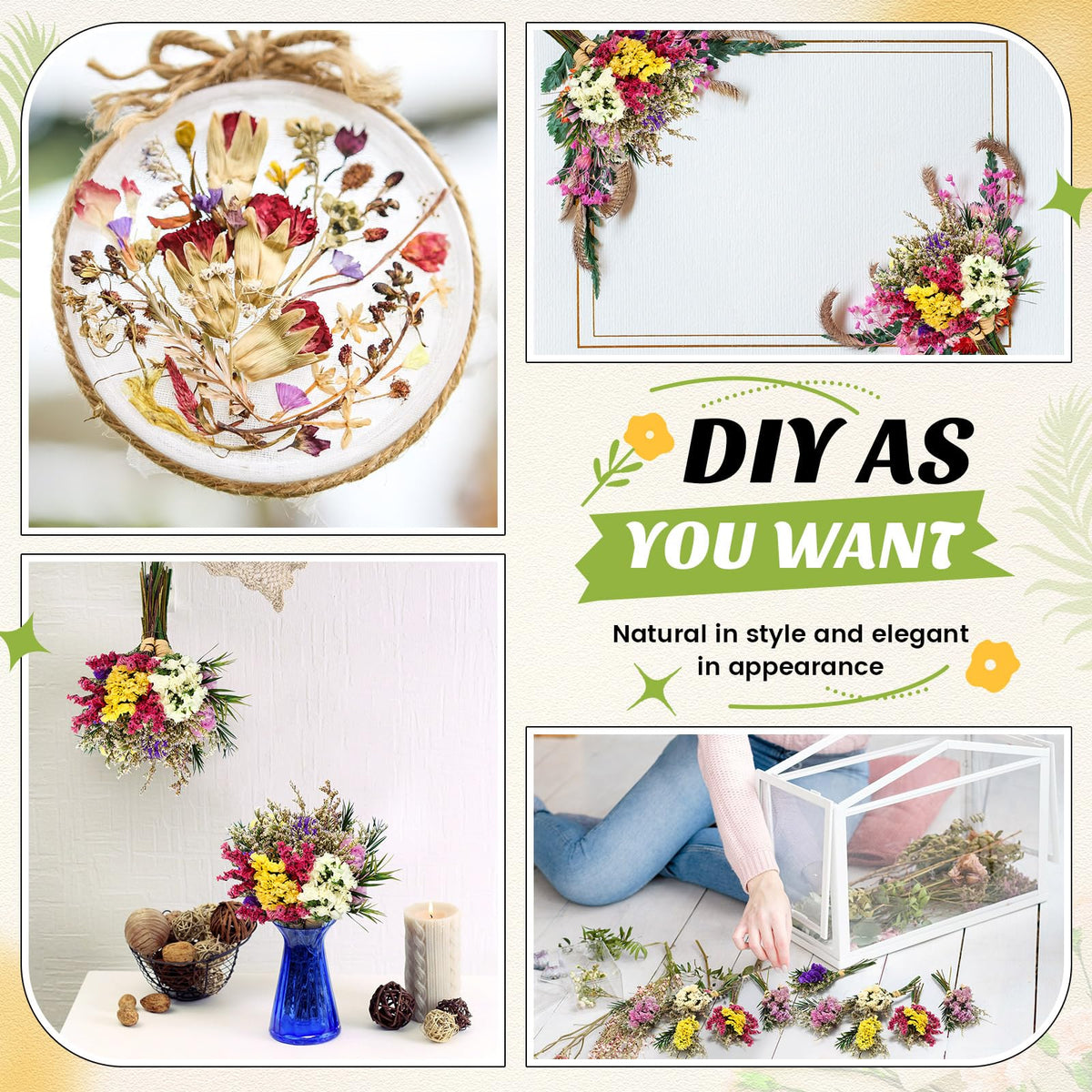 Nuanchu vase decor with dried flowers adds charming accent to desks.