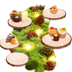 Nuanchu wood table centerpiece wood slice for rustic wedding decor.
