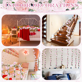 Nuenen cherry blossom vines room scene demonstrates versatile décor for parties and weddings.