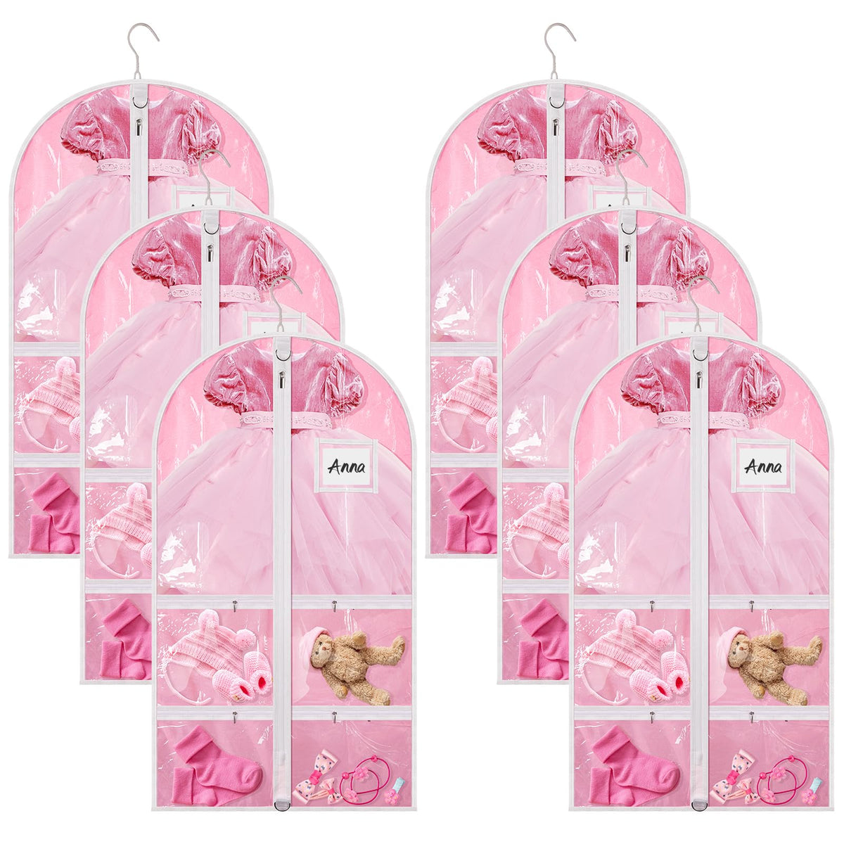 Nuenen garment bag with clear window for quick item identification
