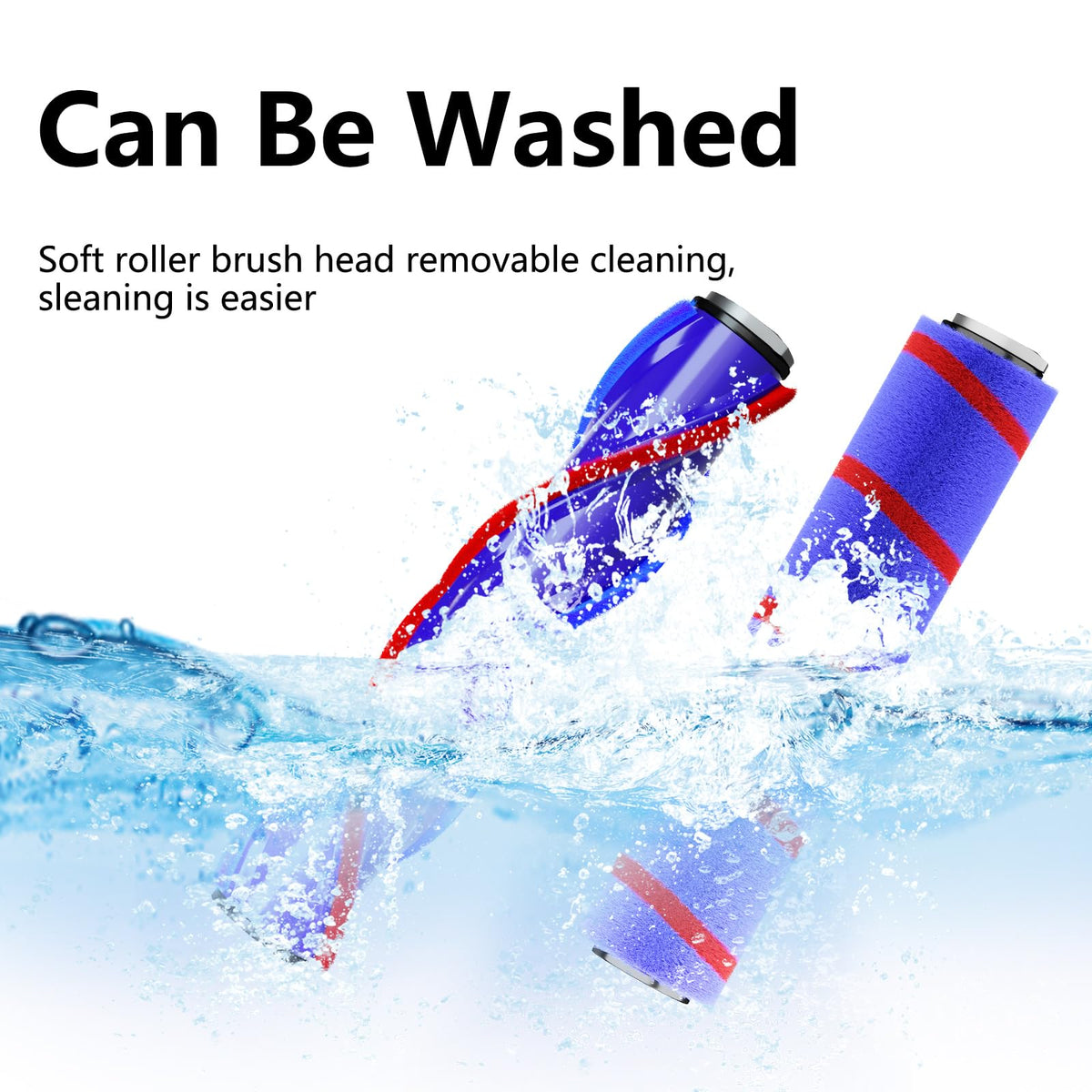 Nukisa soft roller on hard floors captures debris without scratches.