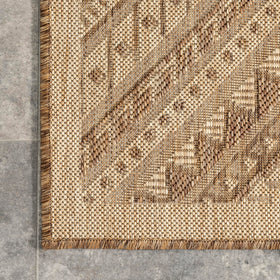 nuLOOM Landry rug highlighted for UV resistance in sunny outdoor spaces.