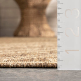 nuLOOM Landry brown ivory low-pile rug designed for high traffic.