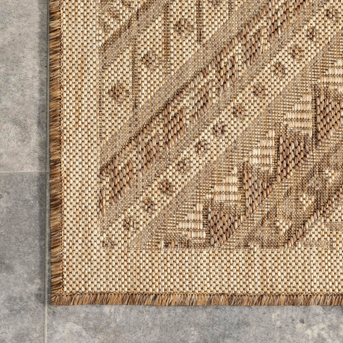 nuLOOM Landry brown ivory stain-resistant rug for easy cleaning.