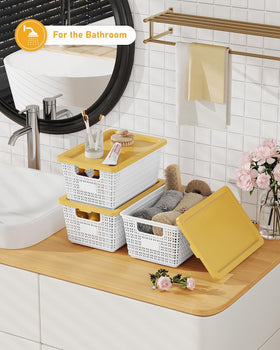 NUMIFUN BPA-free plastic storage bin for durable daily use.