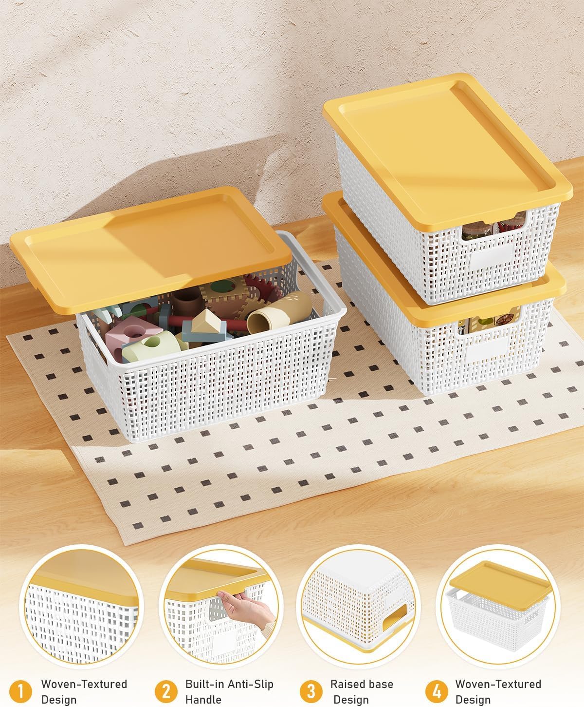 NUMIFUN bin interior is waterproof and easy to wipe clean.