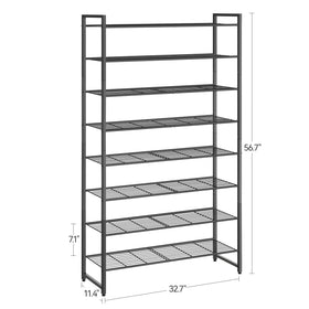 Nunsino heavy-duty frame with reinforced shelves supports up to 22 lbs per shelf.