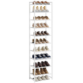 Nunsino Narrow Shoe Rack front view highlighting compact space-saving design.