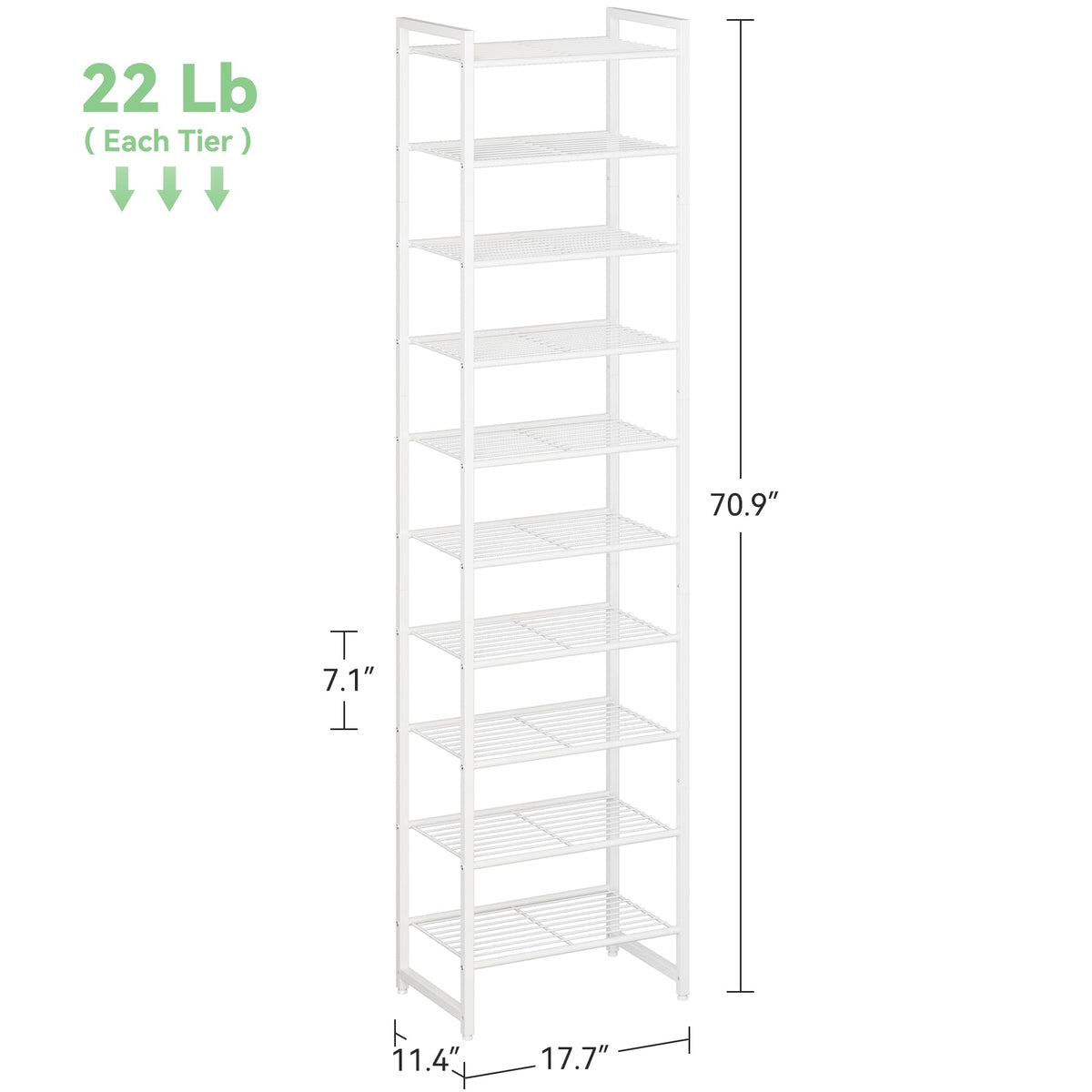 Nunsino shoe rack anti-tip strap shows added stability for households.