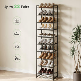 Nunsino Narrow Shoe Rack easy-assembly kit with included wrench.