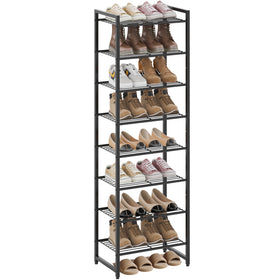 Nunsino narrow shoe rack side view shows slim profile for tight spaces.