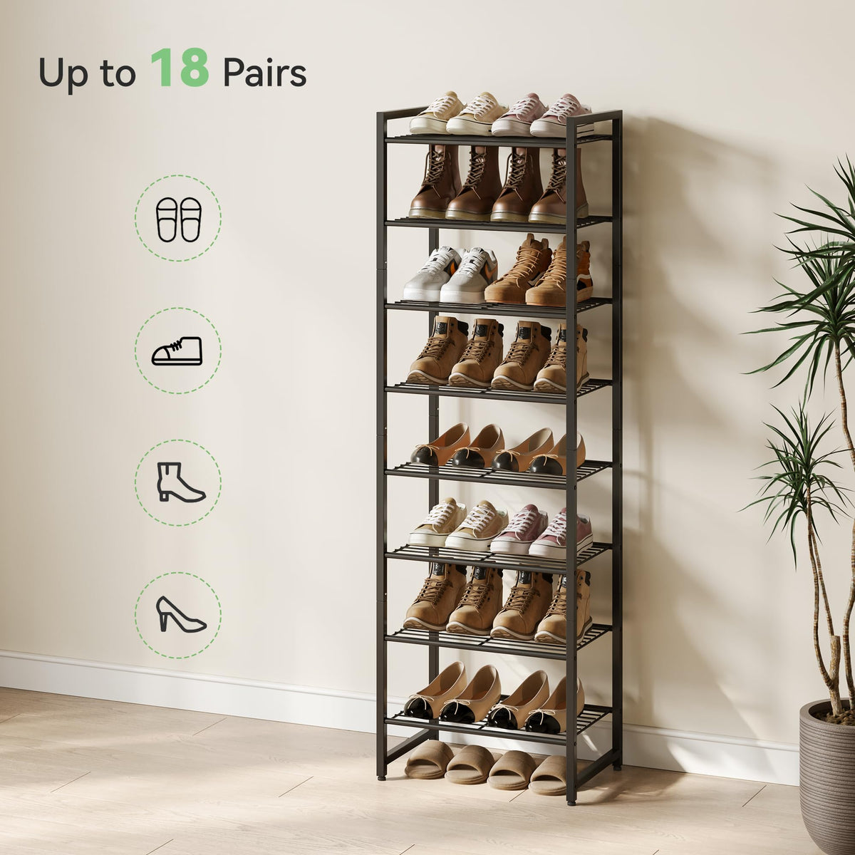 Nunsino space-saving design helps maximize closet space.
