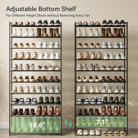 Nunsino holds up to 50 pairs, ideal for seasonal footwear storage.