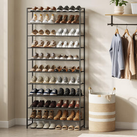 Nunsino shoe rack demonstrates closet organization and space efficiency.