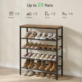 Nunsino wooden top provides space for decor or small items.