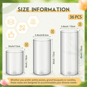 Nuogo 4-inch clear plastic vase for petite posies and candles.